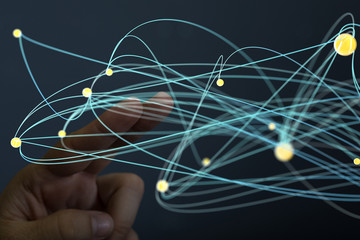 Digital Network and data concept