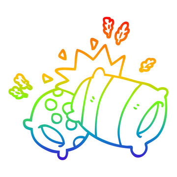 recommend clip art: rainbow gradient line drawing cartoon pillows