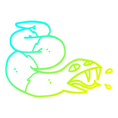 cold gradient line drawing cartoon hissing snake