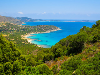 Naklejka premium Amazing beach in Costa Rei, Sardinia, Italy