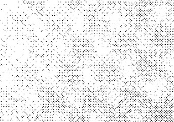 Grunge texture background, Old pattern overlay vector, Black halftone dot monochrome