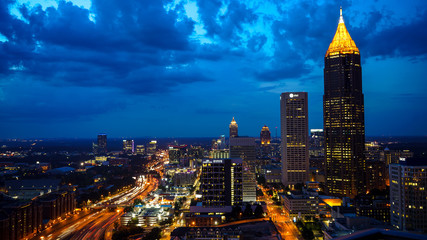 Atlanta by night - obrazy, fototapety, plakaty