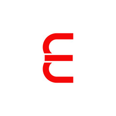 E letter initial logo design template