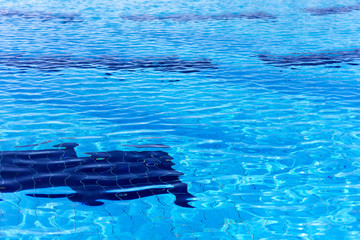Transparent clear water in the pool