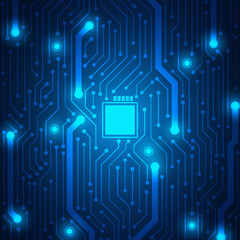 Microchip Technology Background, blue circuit board pattern