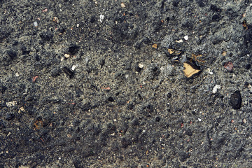 old asphalt with damage from time to time