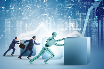 Concept of competition between robots and humans