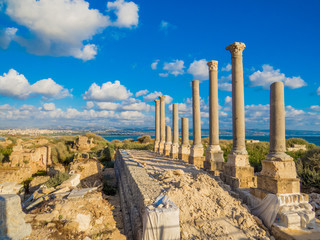 Ancient Roman ruins in Tyre, Lebanon