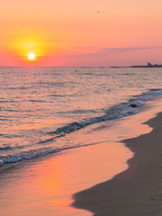 Magical sunset in Ugento, Italy