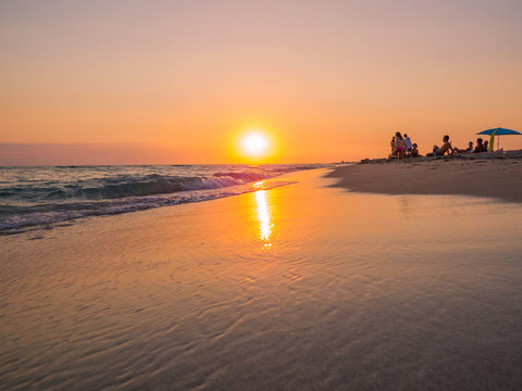 Magical sunset in Ugento, Italy