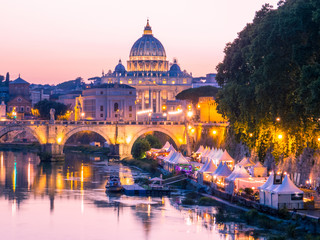 Magical sunset in Rome, Italy