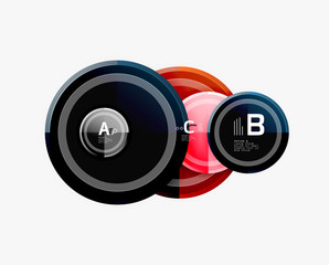 Colorful glossy circles background