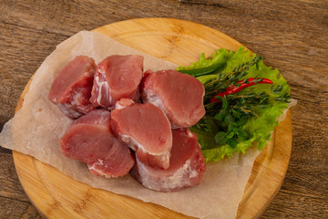Raw pork tenderloin