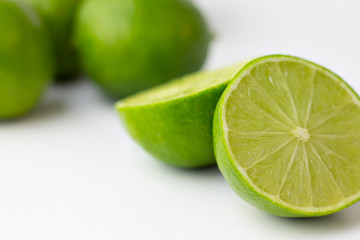 Lemons on the white background