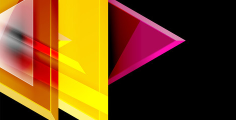 Dynamic triangle composition abstract background