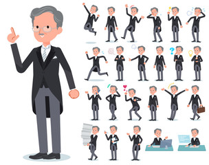 flat type morning coat old men_emotion