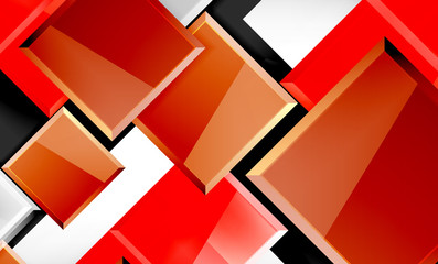 Bright colorful square shape blocks geometrical background