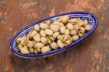 Pistachio nuts heap