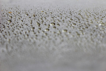 Wassertropfen auf Scheibe