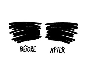 Before and after template. Vector illustration.