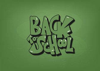 Back to school text for banner. Vector illustration.