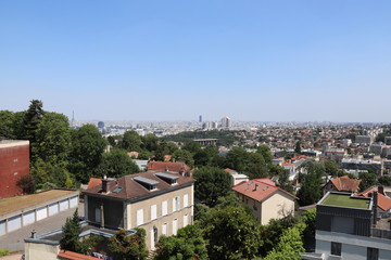 Fototapeta na wymiar Panorama de Paris, vue depuis la colline de Meudon