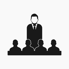 Leader icon. Flat style vector EPS.