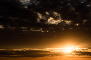 Beautiful sunset after the rain