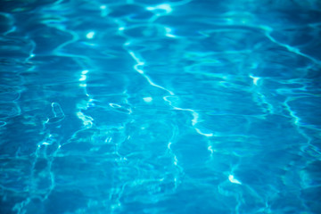Blue water in the swiming pool
