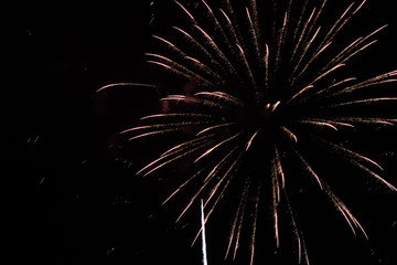 Amazing fireworks on the night of San Juan in Spain