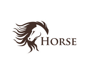 Creative Horse Head Logo Icon Symbol Vector Design Illustration