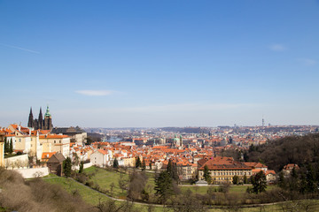 Fototapeta na wymiar Panoramic View over Prague, Czech Republic