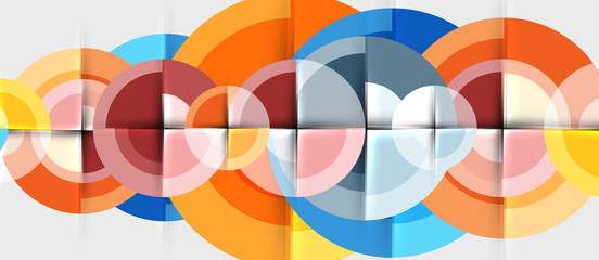 Fototapeta premium Geometric design abstract background - circles