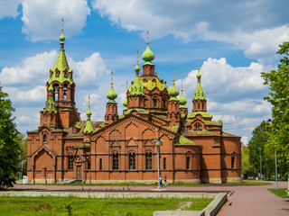 Fototapeta na wymiar Alexander Nevsky Church in Chelyabinsk, Russia
