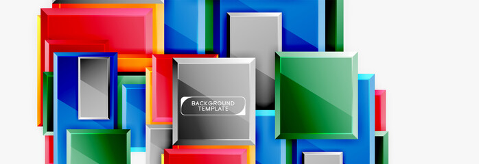 Fototapeta premium Minimal square banner abstract background