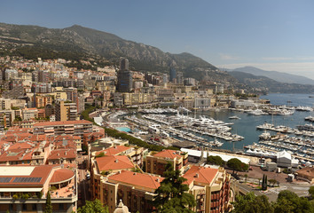 Naklejka premium Cityscape of Monaco. Monaco Harbor