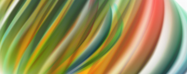 Naklejka premium Modern techno Fluid color flow on white colorful poste. Art for your design