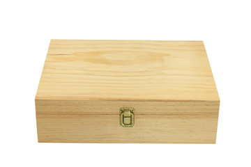 Wooden box, white background, wood pattern