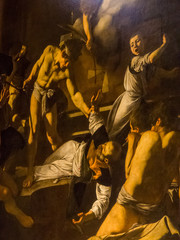The Martyrdom of St. Matthew (Italian: Martirio di San Matteo) by Caravaggio in the Contarelli Chapel, San Luigi dei Francesi church, Rome, Italy