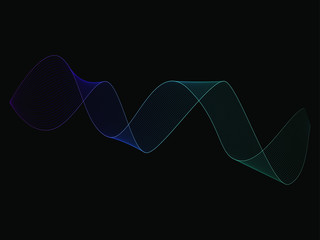 EPS 10 vector. Curved lines and waves. Futuristic concept.