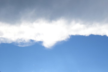 Fototapeta na wymiar Düstere dunkle Wolken am Himmel - Regenwolken - Wolkendecke