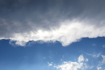 Düstere dunkle Wolken am Himmel - Regenwolken - Wolkendecke