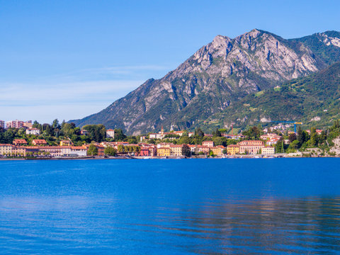 View of the village of Malgrate on the Lake of Como, Italy
