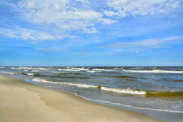 plaża i morze, piękny krajobraz, Polska
