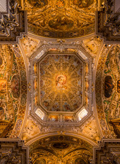 Fototapeta na wymiar View of the interior of the Basilica of Santa Maria Maggiore in Bergamo, Italy 