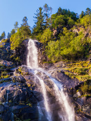 Nardis Laris Waterfalls. Adamello Brenta Nature Park, Trentino-Alto Adige, Dolomites, Italy