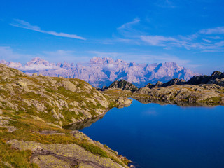 Lago Nero (English: Black Lake) in Cornisello, Brenta Dolomites, Trentino-Alto Adige, north Italy