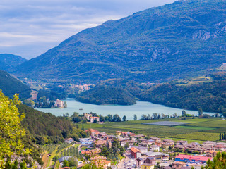 Fototapeta na wymiar Toblino Lake, Trentino, Italy