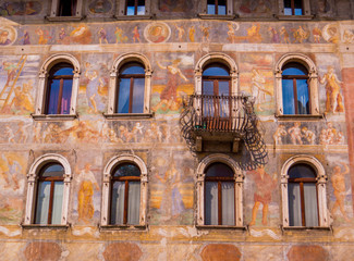 Fototapeta na wymiar Medieval Palace in Trento, Italy