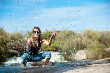 Beautiful girl outdoors